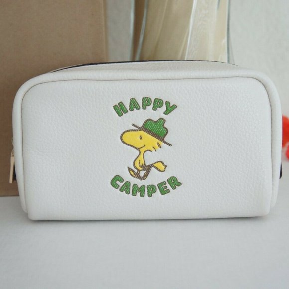 Coach X Peanuts Boxy Cosmetic Case With Woodstock - Picture 3 of 4